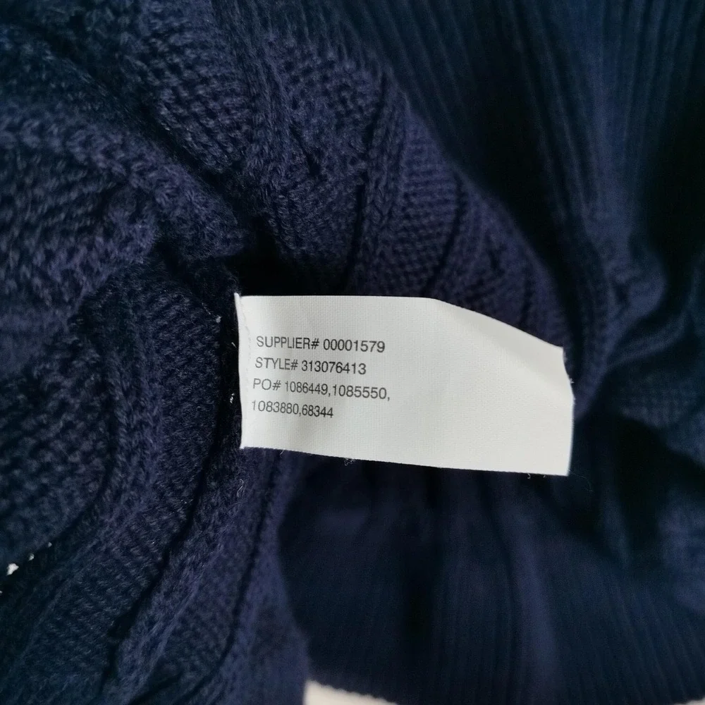 Ralph Lauren Sweater Dress Girls Small Blue Cable Knit Drop Waist Pony Logo